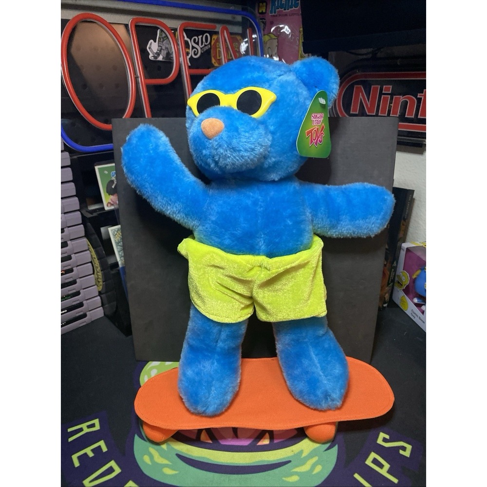 Vintage Plush Land Skateboarding Teddy Bear Retro 80's Outfit Still has Tags
